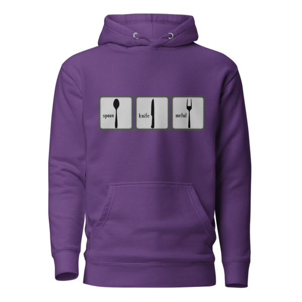 Mit unserem violetten Hoodie liegst du voll im Trend von Metaloutfits