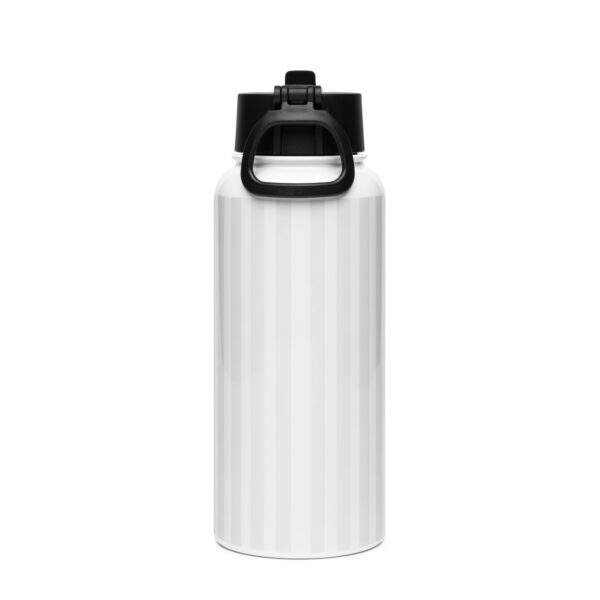 Edelstahl Trinkflasche mit Strohhalm
