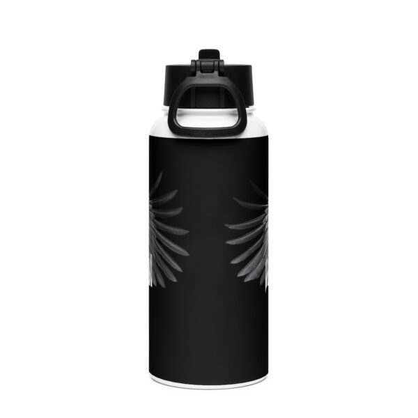 Edelstahl Trinkflasche mit Strohhalm