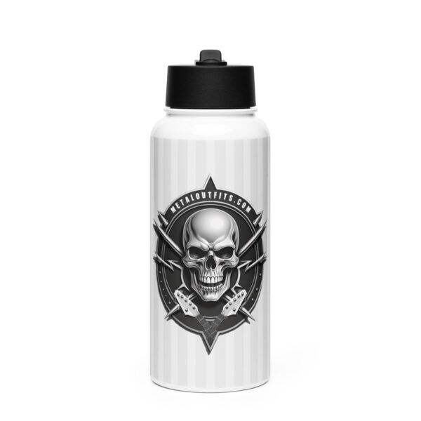Edelstahl Trinkflasche mit Strohhalm